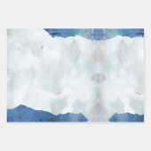 Silver white Gold Grunge Blue Paint Geschenkpapier Set (Vorderseite 3)