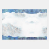 Silver white Gold Grunge Blue Paint Geschenkpapier Set (Vorderseite 2)