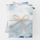 Silver white Gold Grunge Blue Paint Geschenkpapier Set (Beispiel)