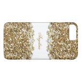 Silver White Gold Imitats Diamond Jewel Glitzer Case-Mate iPhone Hülle (Rückseite (Horizontal))