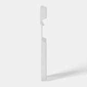 Silver White Gold Monogram Name Script iPhone Hülle (Linke Seite)