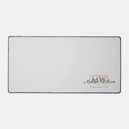 Silver White Gold Monogram Name Script Schreibtischunterlage