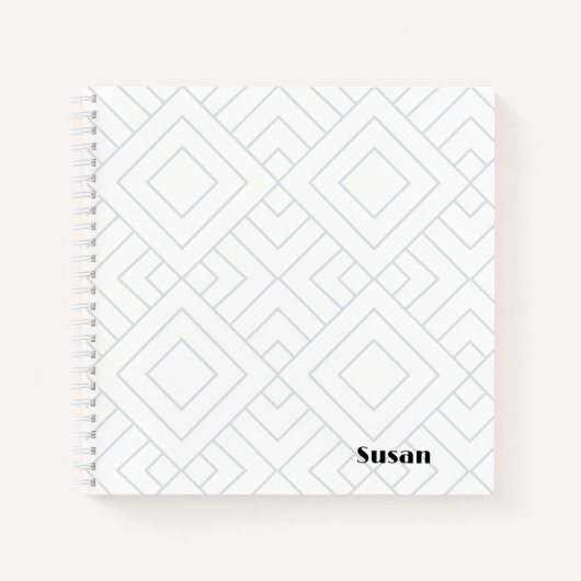 Silver White Graphics Sketchbook Journal Notizblock (Vorderseite)