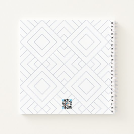 Silver White Graphics Sketchbook Journal Notizblock (Rückseite)