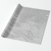 Silver White Gray Marble Molten Metallic Shiny Geschenkpapier (Ungerollt)