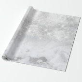 Silver White Gray Marble Stone Brushes Spark Geschenkpapier (Ungerollt)