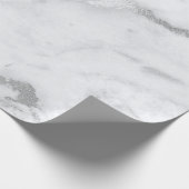 Silver White Gray Marble Stone Brushs Geschenkpapier (Ecke)