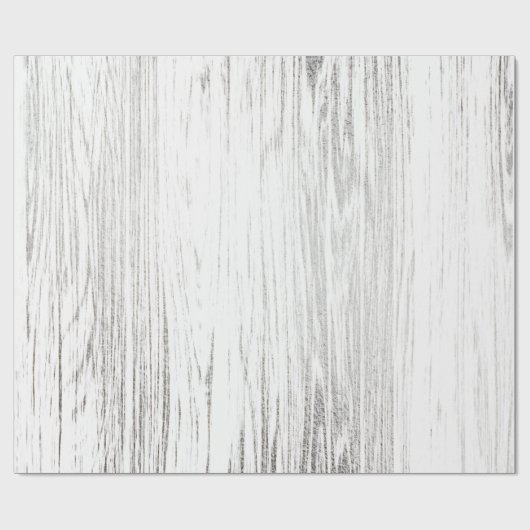 Silver White Grey Wood Minimal Glam Geschenkpapier (Flach)