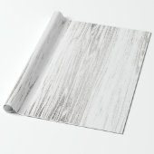 Silver White Grey Wood Minimal Glam Geschenkpapier (Ungerollt)