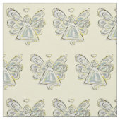 Silver White Guardian Angel Kunststoffe Stoff (Muster)
