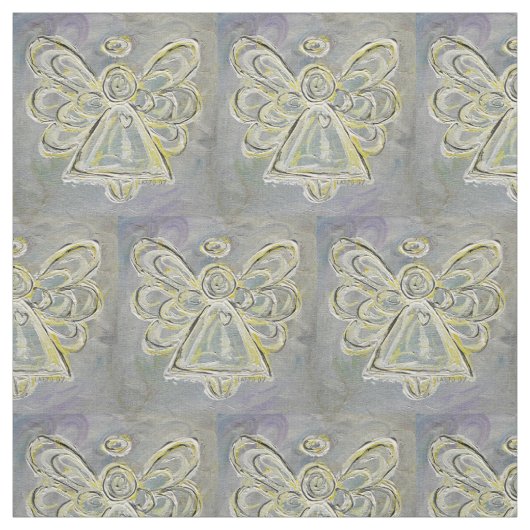 Silver White Guardian Angel Kunststoffe Stoff (Muster)