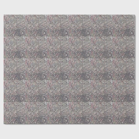 Silver White Kristall Sequenzmuster Geschenkpapier (Flach)
