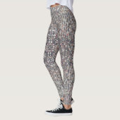 Silver White Kristall Sequenzmuster Leggings (Links)