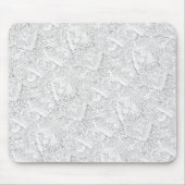 Silver White Lace Pattern Mousepad (Vorne)