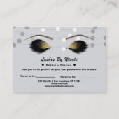 Silver White Lights Lashes Empfehlungskarte (Vorderseite)