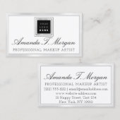 Silver White Lounge für Hochzeitsplaner-Logo Visitenkarte (Vorne/Hinten)
