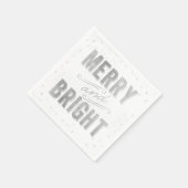 Silver & White Merry und Helle Winterurlaub Serviette (Ecke)