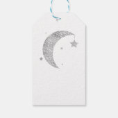 Silver & White Moon & Stars Kinderdusche Celestial Geschenkanhänger (Rückseite)