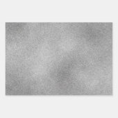 Silver White Polka Dots Streifen Weihnachtsfeierta Geschenkpapier Set (Vorderseite 3)