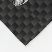 Silver White Schwanz Dee on Carbon Fibre Style Pri Fleecedecke (Ecke)