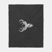 Silver White Schwanz Dee on Carbon Fibre Style Pri Fleecedecke (Vorderseite)