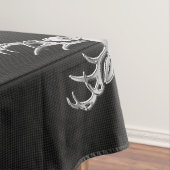 Silver White Schwanz Dee on Carbon Fibre Style Pri Tischdecke (Beispiel)