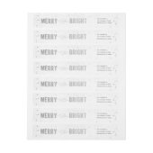 Silver & White Snowflake Merry und Bright (Bogen)