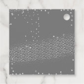 Silver & White Snowflake Merry und Heller Urlaub Geschenkanhänger (Rückseite)