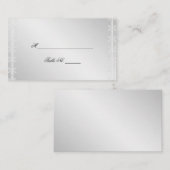 Silver White Snowflake Winter Hochzeit Platzkarten (Vorne/Hinten)