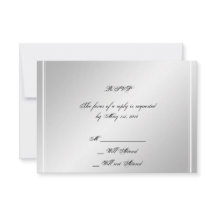Silver White Snowflake Winter Response Card