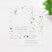 Silver White Star Moon Earring Necklace Display (Schreibtisch)