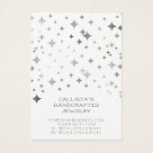 Silver White Star Moon Earring Necklace Display (Rückseite)