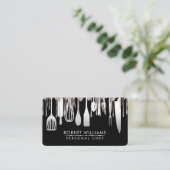 Silver White Tropfen Koch Küche Tools Glitzer Imit Visitenkarte (Stehend Vorderseite)