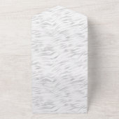 Silver White Zebra Print All In One Einladung (Außenbereich)