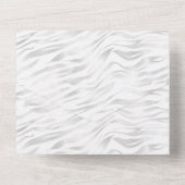 Silver White Zebra Print All In One Einladung (Rückseite)