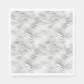 Silver White Zebra Print Serviette (Vorderseite)