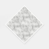 Silver White Zebra Print Serviette (Ecke)