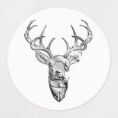 Silver Whitetail Dealer 1n Style Print Etiketten (Design 2)