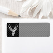 Silver Wild Deer on Carbon Fiber Style Dekoration (Insitu)