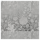 Silver, William Morris, überarbeitet, floral, must Stoff (Nahaufnahme)