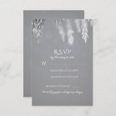 Silver Willow Tree Branches Hochzeit RSVP Cards (Vorne/Hinten)