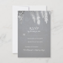 Silver Willow Tree Branches Hochzeit RSVP Cards Karte