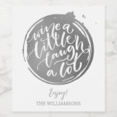 Silver Wine Lover Weinetikett (Einzelnes Label)