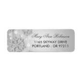 Silver Winter Birthday Rücksendeadresse (Vorne)