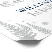 Silver Winter Boy 1. Geburtstag Party Begrüßungsze Poster (Ecke)