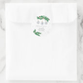 Silver Winter Clothesline Ornaments Baby Shower Runder Aufkleber (Tasche)