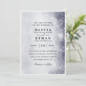 Silver Winter Hochzeit Einladungen (Stehend Vorderseite)