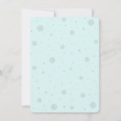 Silver Winter onederland 1. Geburtstag Party Einladung (Rückseite)