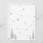 Silver Winter onederland 1. Geburtstagsparty Einladung (Rückseite)