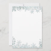 Silver Winter Onederland Einladung zum Geburtstag (Rückseite)